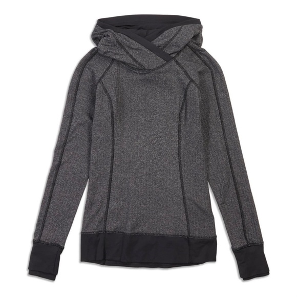 Lululemon Women’s Think Fast Hoodie Gray Hooded Sweatshirt Size 10 Athleisure - Picture 1 of 6